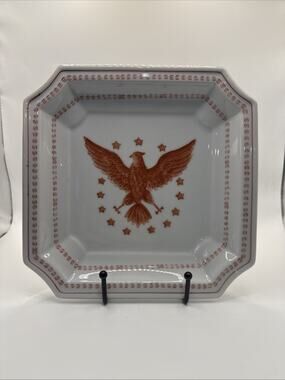 Nice Ethan Allen 8” Square Eagle Americana Plate